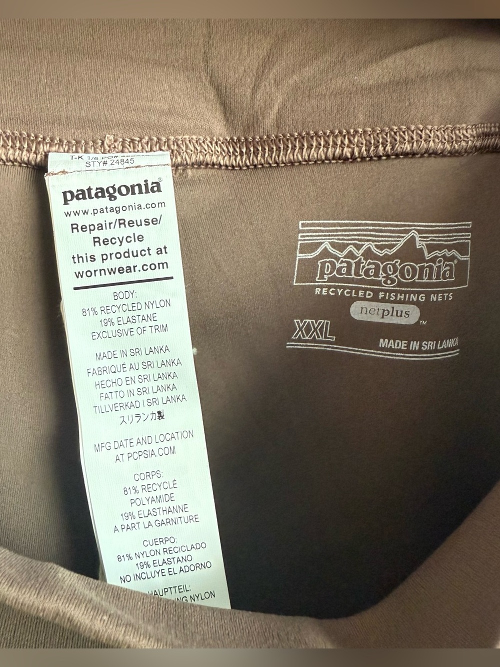 NWT PATAGONIA Cone Brown Maipo 7/8 Tights - Picture 4 of 10